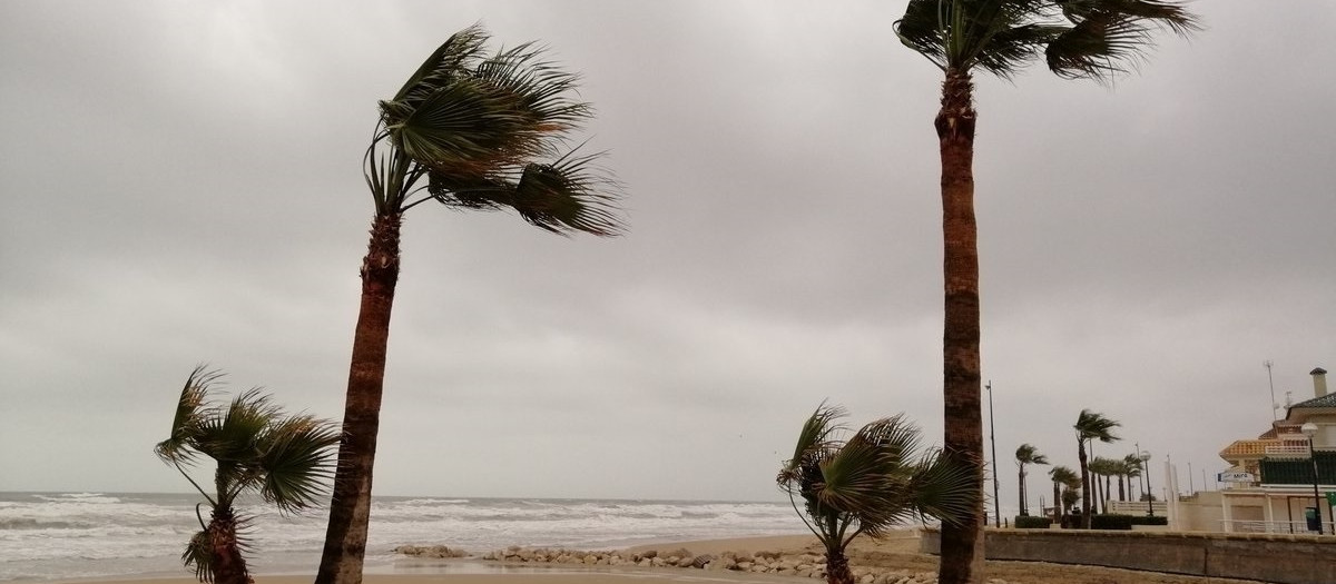 Imagen de los efectos del viento en las costas valencianas