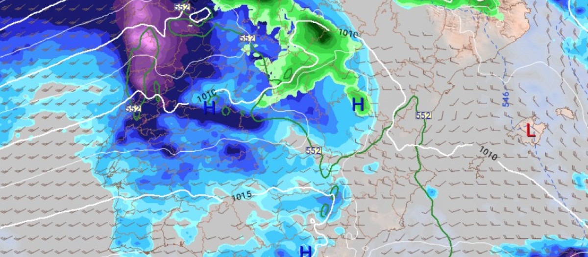 Precipitaciones esperadas para este lunes