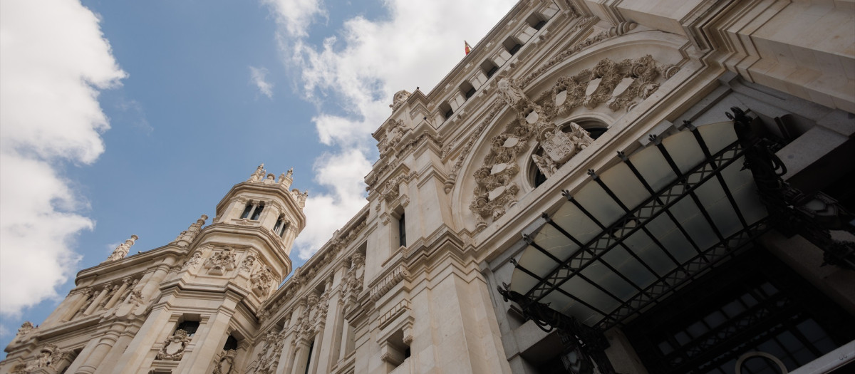Fachada de la sede del Ayuntamiento de Madrid