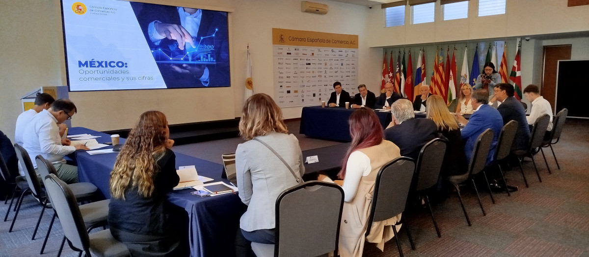 Reunión de trabajo durante la misión comercial que la Cámara de Alicante realizó el año pasado a México