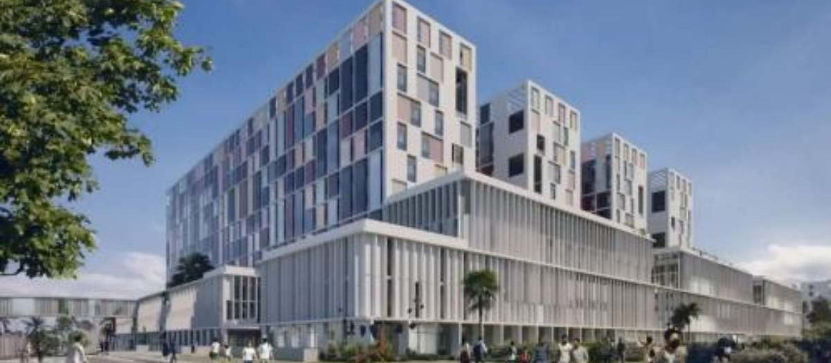 Recreación exterior del tercer hospital de Málaga