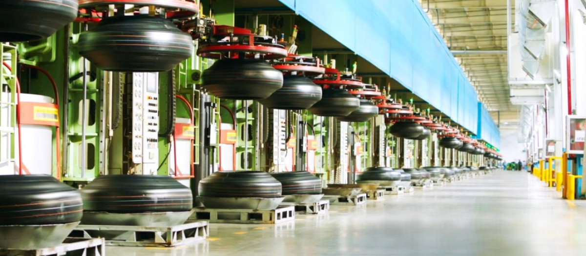 Imagen de una factoría de neumáticos de la marca china Shandong Yongsheng Rubber