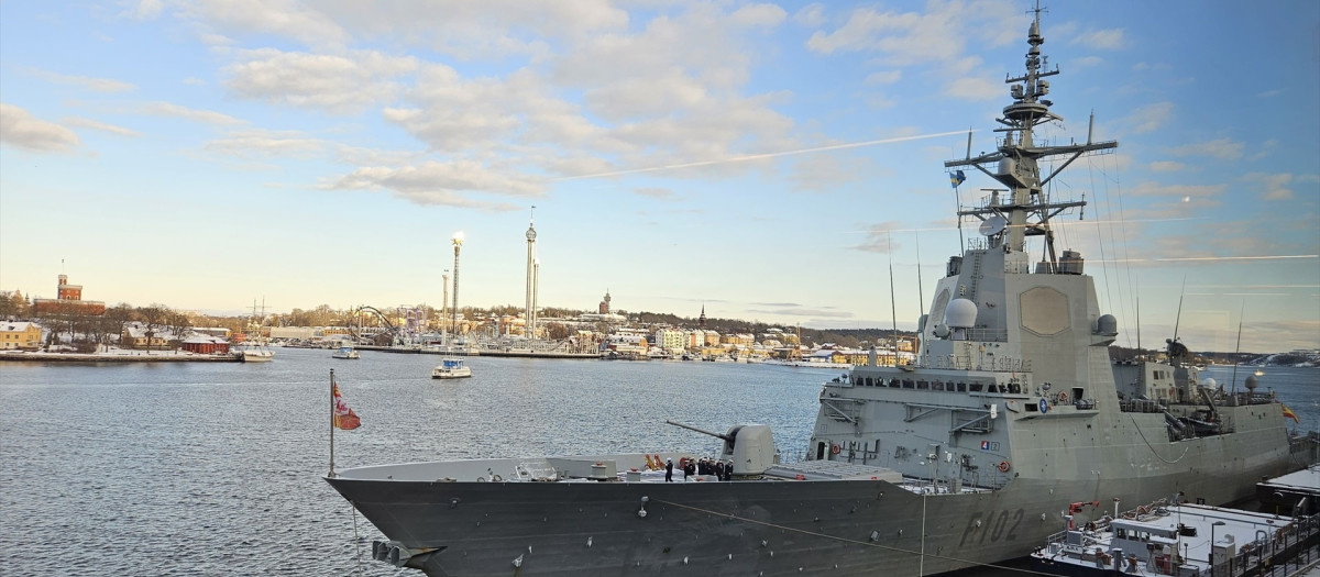 La fragata F-102 Almirante Juan de Borbón de la Armada española

REMITIDA / HANDOUT por NAVANTIA
Fotografía remitida a medios de comunicación exclusivamente para ilustrar la noticia a la que hace referencia la imagen, y citando la procedencia de la imagen en la firma
01/1/1970