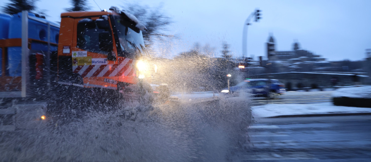 Fuerte nevada en Salamanca esta madrugada