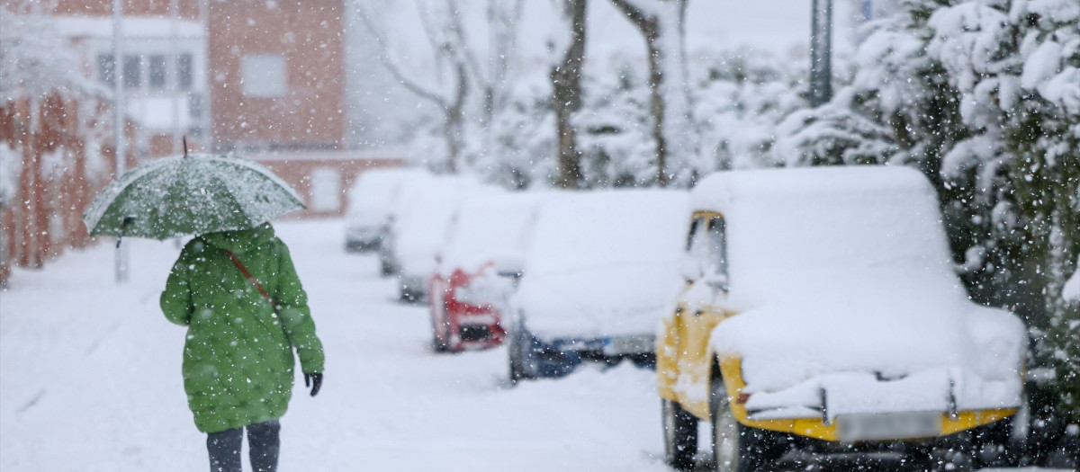 Imágenes de la nevada que ha cubierto de blanco la región