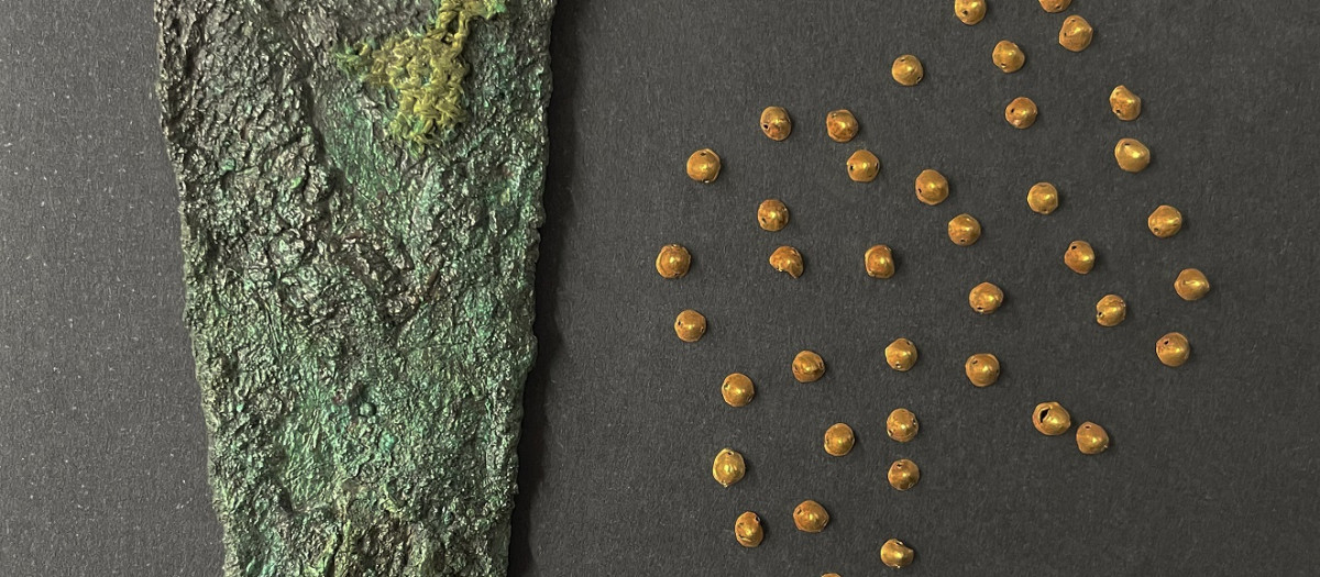 Imagen del ajuar funerario de la Edad de Bronce hallado en