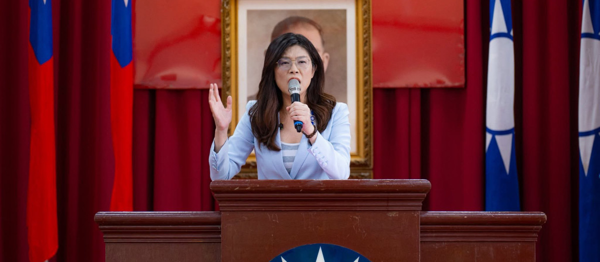 Cheng Li-wen, presidenta del partido opositor taiwanés Kuomintang