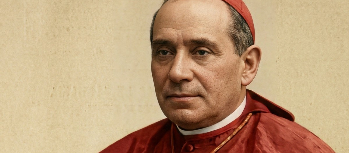 Retrato de época coloreado y retocado con IA del obispo Salvador Casañas