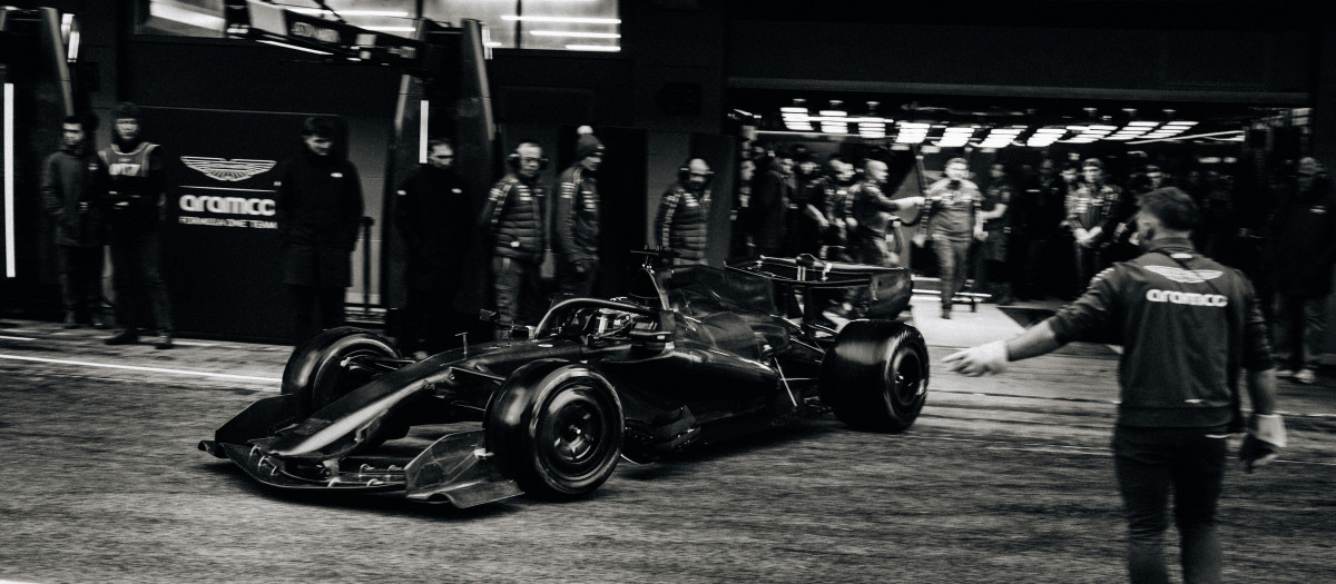 Lance Stroll, en el AMR26 de Aston Martin