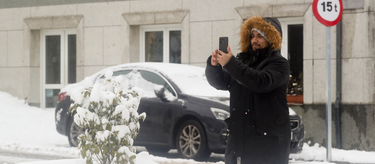 Pedrafita do Cebreiro, Lugo. Gran nevada en la montaña de Lugo en la transición entre las borrascas Joseph y Kristin.