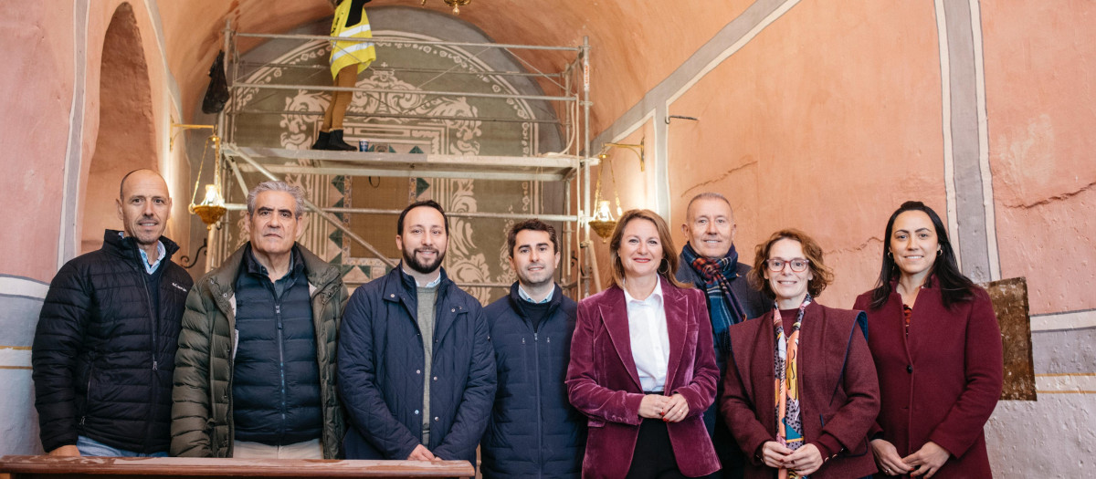 Imagen tomada este viernes de Begoña Carrasco durante su visita a la Ermita de la Magdalena en Castellón