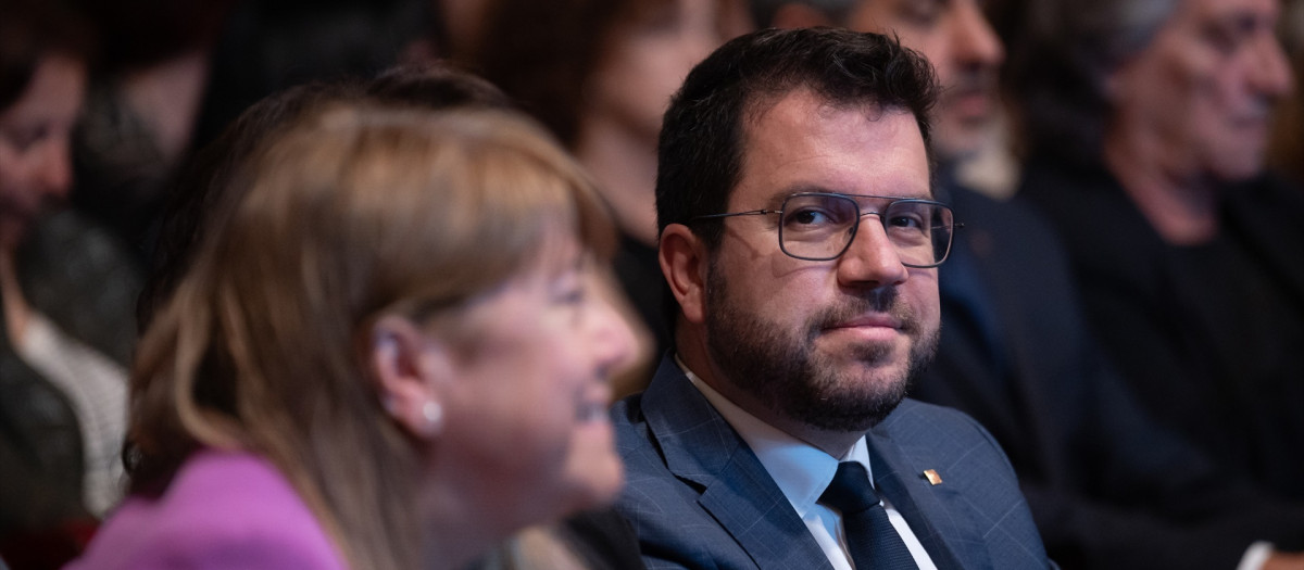 Pere Aragonès y Natàlia Garriga, en una imagen de archivo