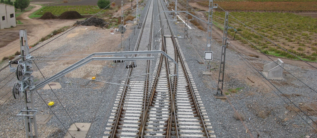 Imagen de archivo de una vía férrea