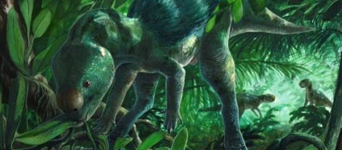 Recreación del dinosaurio hallado en Burgos