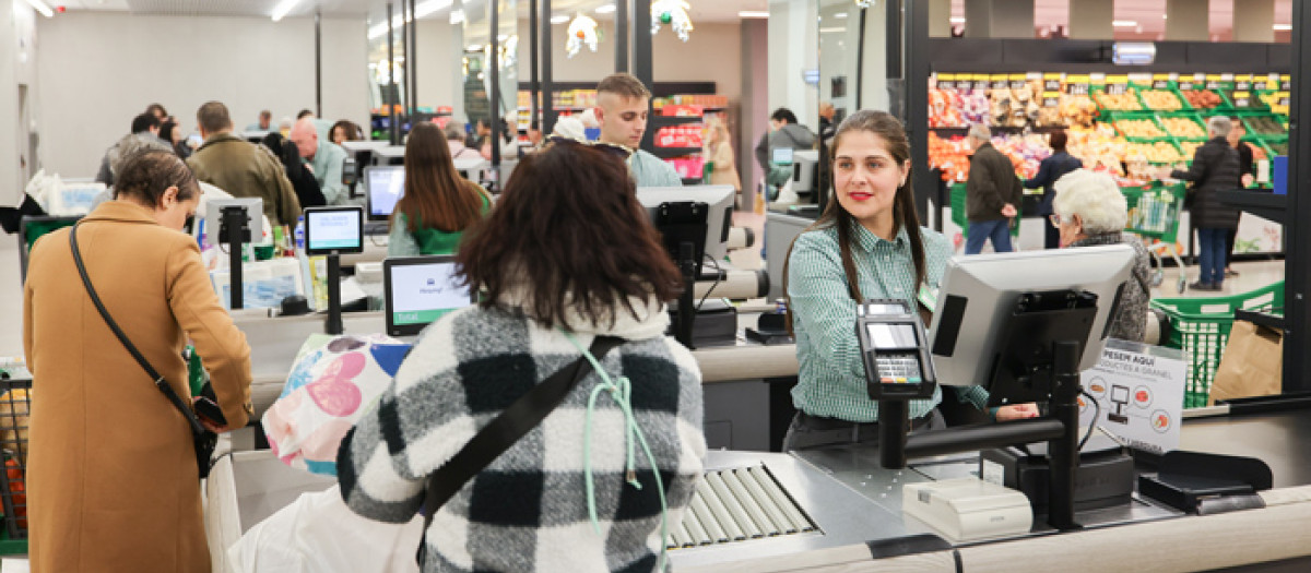 Imagen tomada en un supermercado de Mercadona