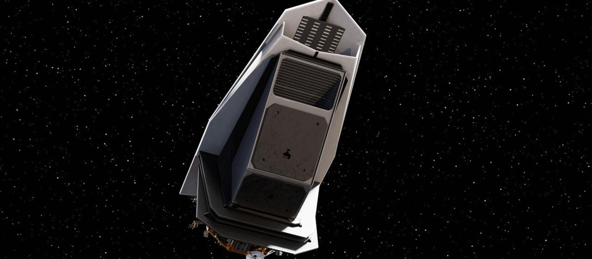Ilustración del telescopio espacial NEO Surveyor de la NASA