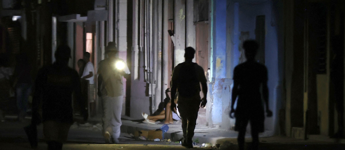 Imagen del apagón en la isla caribeña