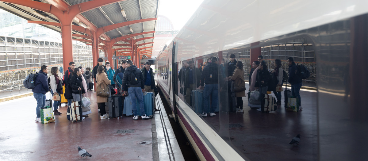 Caos ferroviario en Galicia por el temporal