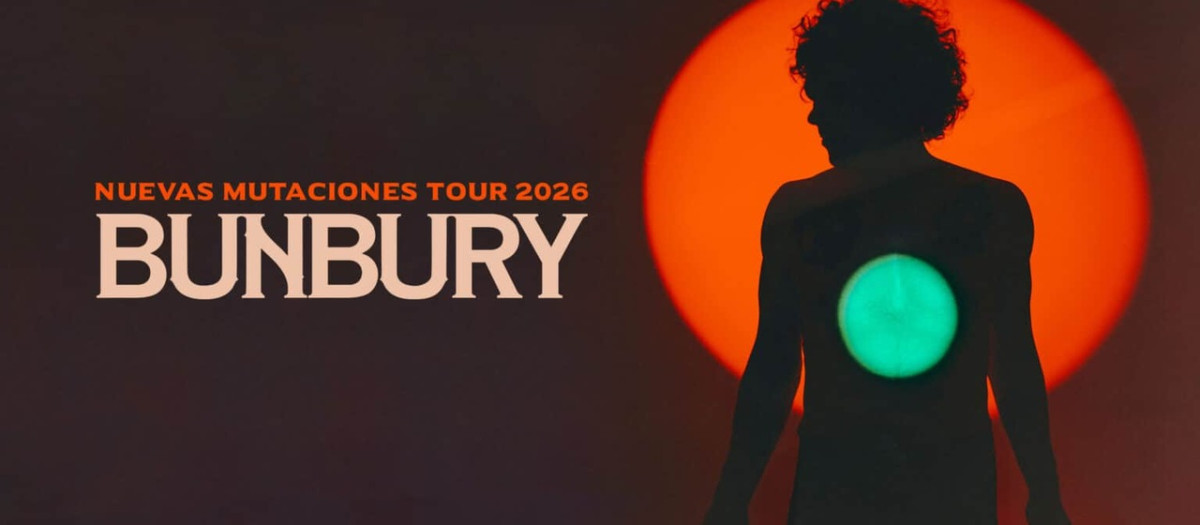 Cartel promocional del concierto del artista Bunbury en Roig Arena