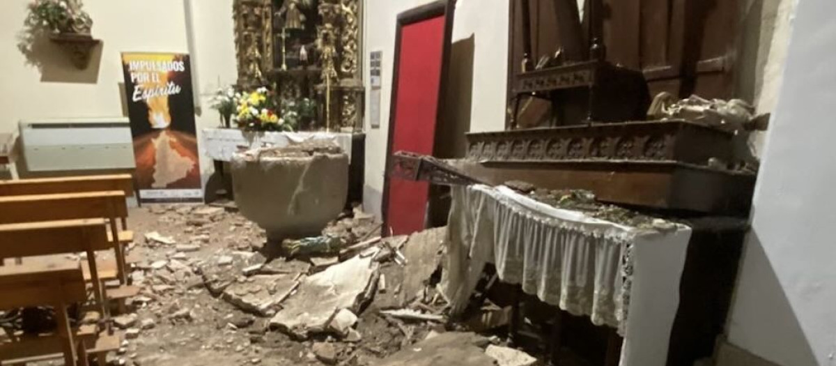 Estado de la iglesia parroquial del siglo XI de la Fuente de San Esteban (Salamanca)