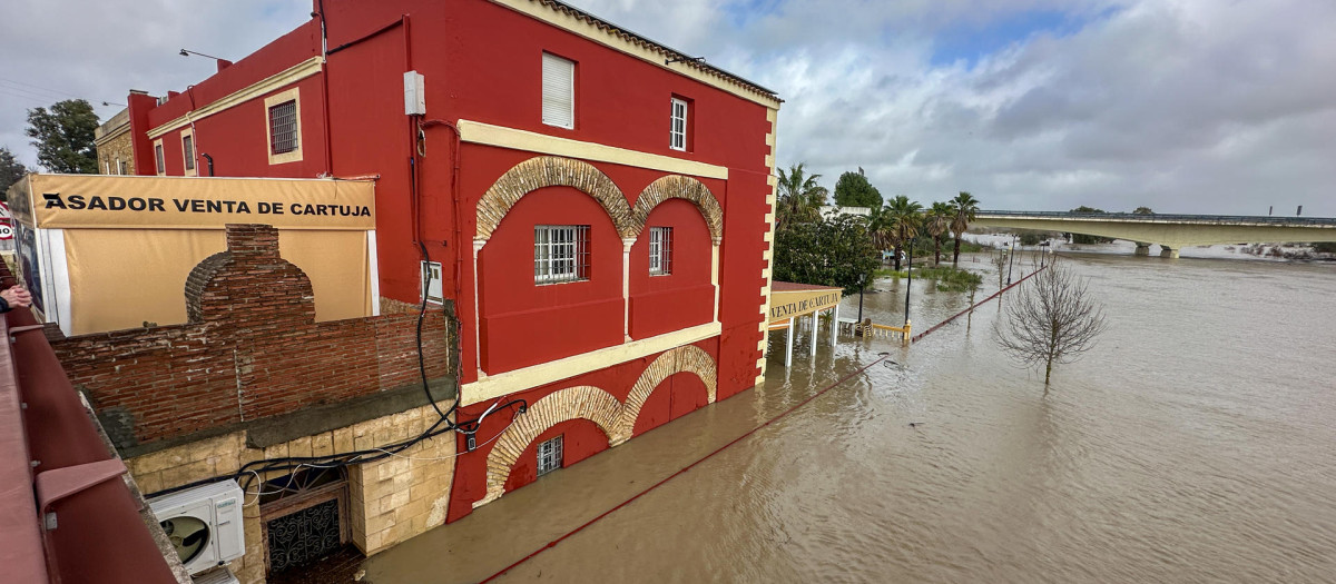 Vista este jueves de la Venta de Cartuja en Jerez (Cádiz)
