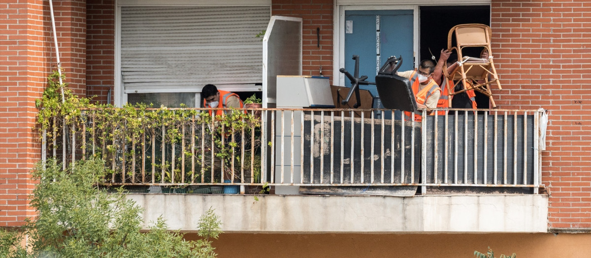 Imagen de archivo de una vivienda okupada en Alcobendas (Madrid)