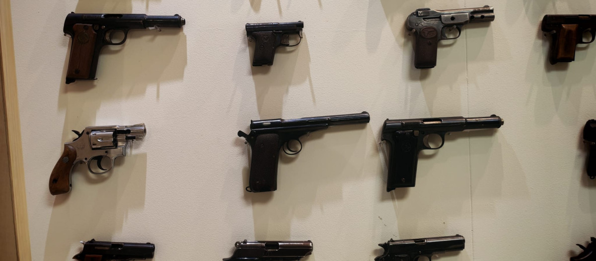 Imagen de las armas de la Policía Local de Valencia para destruir