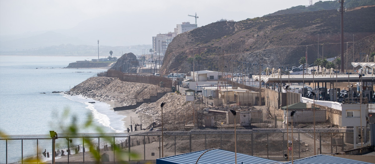 Frontera de Ceuta con Marruecos, a 14 de octubre de 2025