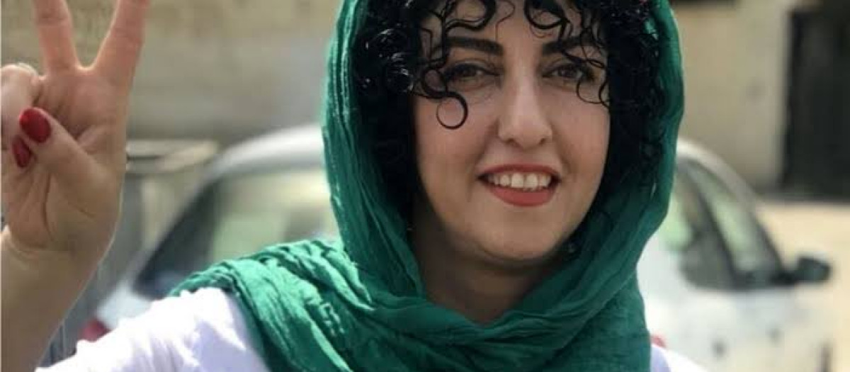 La escritora iraní Narges Mohammad, premio Nobel de la Paz