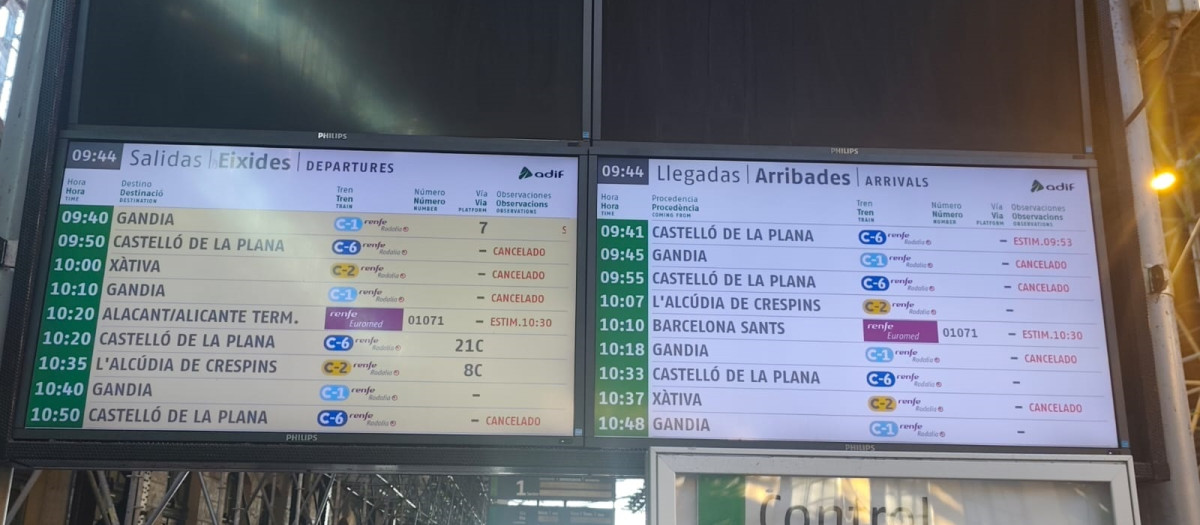 Cancelaciones en las Cercanías de Valencia durante las primeras horas de huelga ferroviaria

EUROPA PRESS
09/2/2026