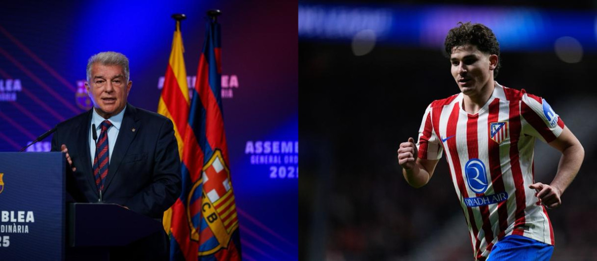 Montaje de Joan Laporta y Julián Álvarez