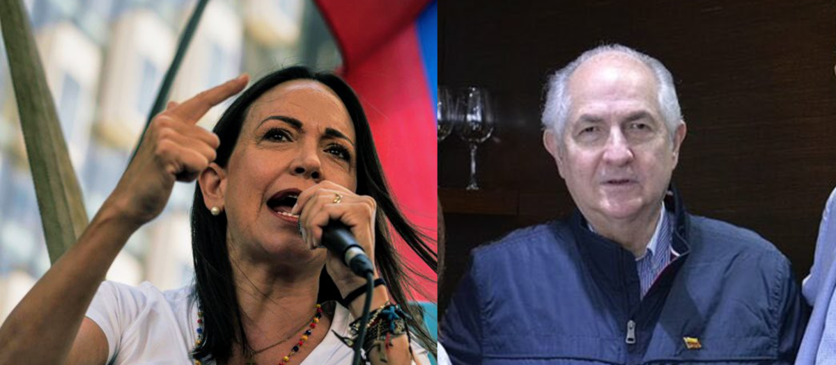 María Corina Machado y Antonio Ledezma, opositores venezolanos