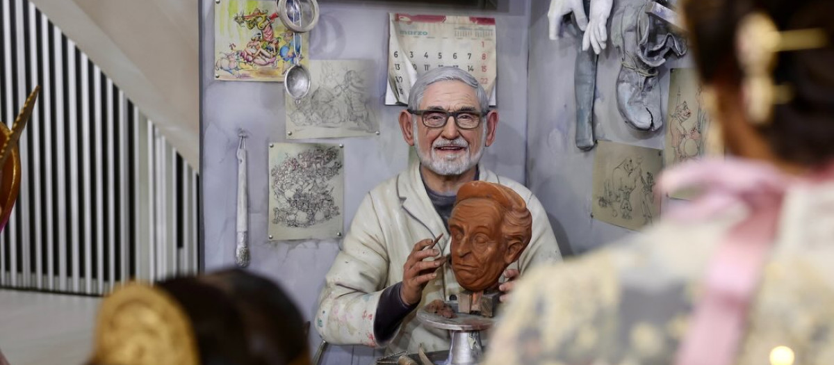 Imagen de un ninot presentado a la Exposición del Ninot 2026 de Valencia.