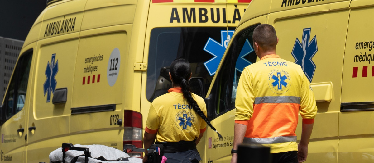 Sanitarios en Barcelona, en una imagen de archivo