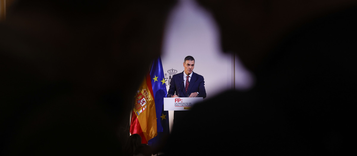 Pedro Sánchez, en la clausura de un acto la semana pasada
