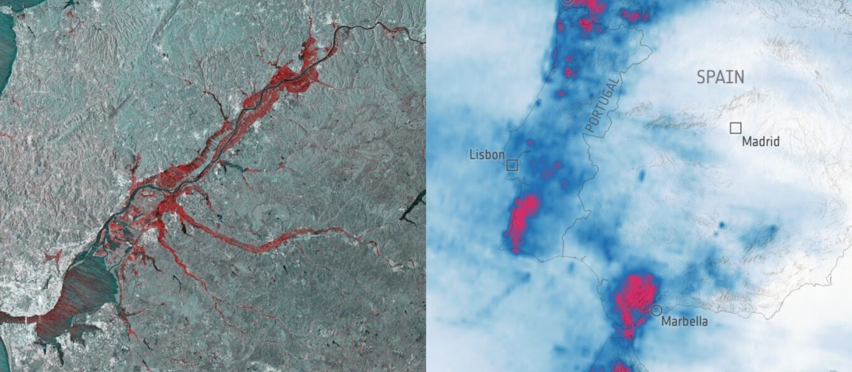Satélites de la ESA muestran la intensidad de las lluvias en la Península Ibérica en los últimos 15 días