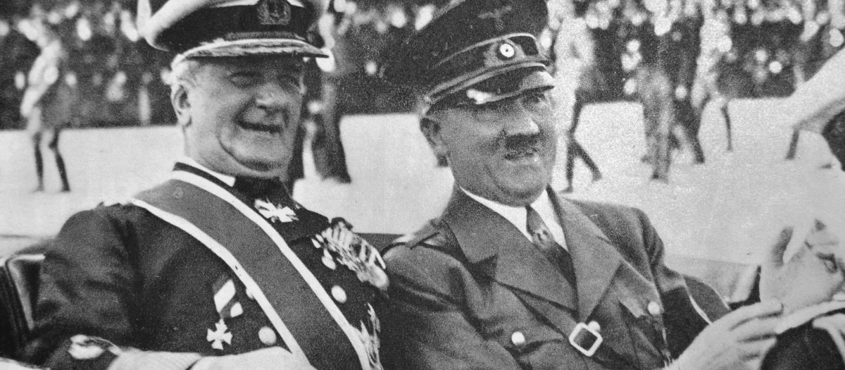 Miklós Horthy y Adolf Hitler en 1938