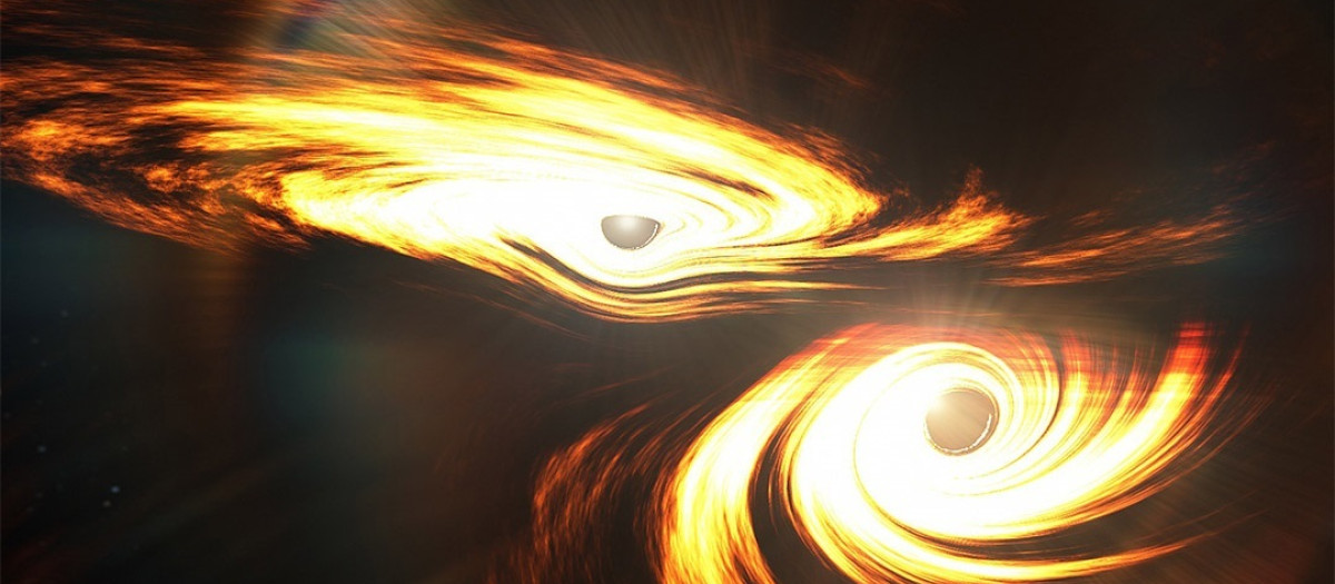 Ilustración de dos agujeros negros en proceso de colisión

REMITIDA / HANDOUT por MARK MYERS/OZGRAV
Fotografía remitida a medios de comunicación exclusivamente para ilustrar la noticia a la que hace referencia la imagen, y citando la procedencia de la imagen en la firma
21/1/2022