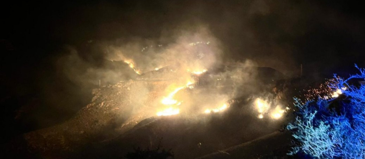 Incendio en Cabo Tiñoso, Cartagena