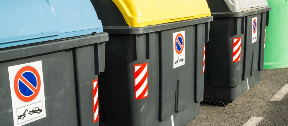 Contenedores de basura en Madrid