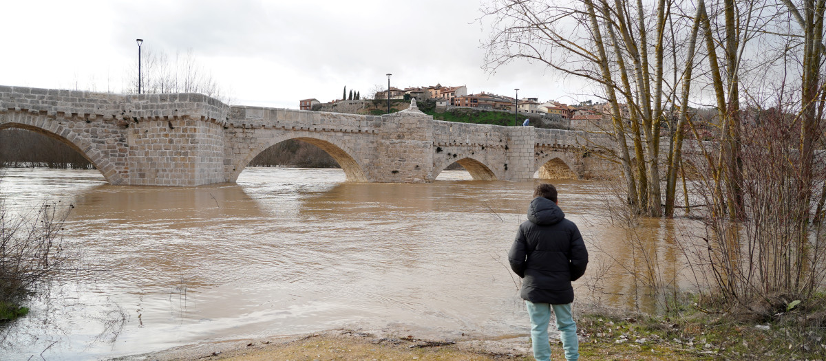 El río Pisuerga a su paso por Simancas (Valladolid)