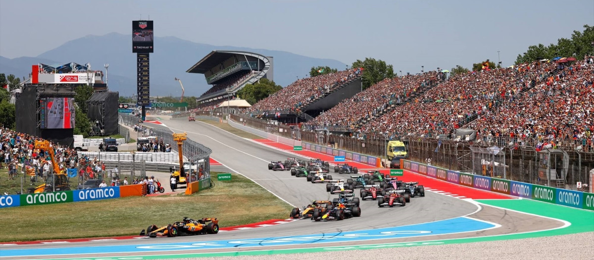Salida del Gran Premio de España, en Montmeló, en la temporada 2025