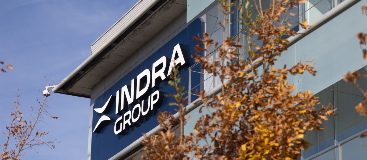Fachada de la sede de Indra.