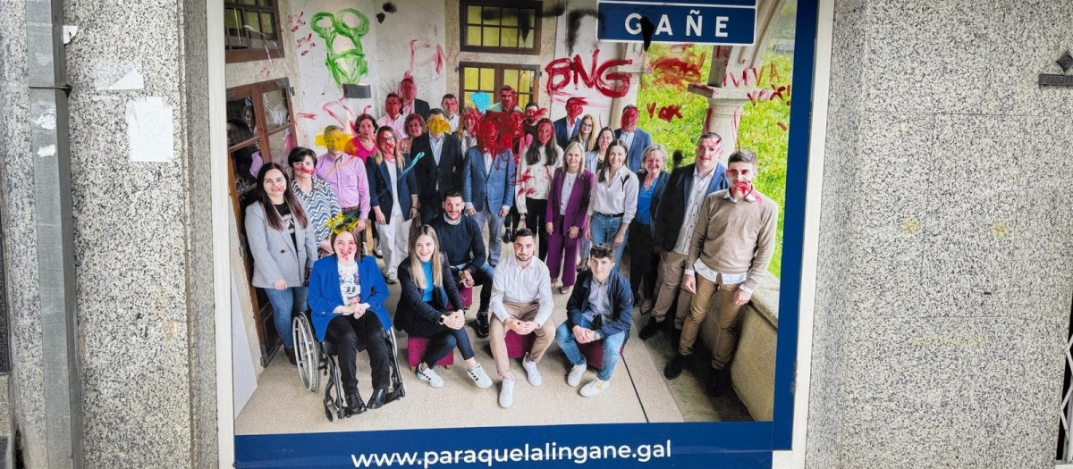 Pintadas en la sede del PPdeG en Lalín (Pontevedra)

REMITIDA / HANDOUT por PPDEG
Fotografía remitida a medios de comunicación exclusivamente para ilustrar la noticia a la que hace referencia la imagen, y citando la procedencia de la imagen en la firma
17/2/2026