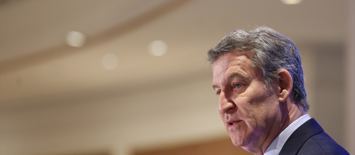 El presdiente del PP, Alberto Núñez Feijóo