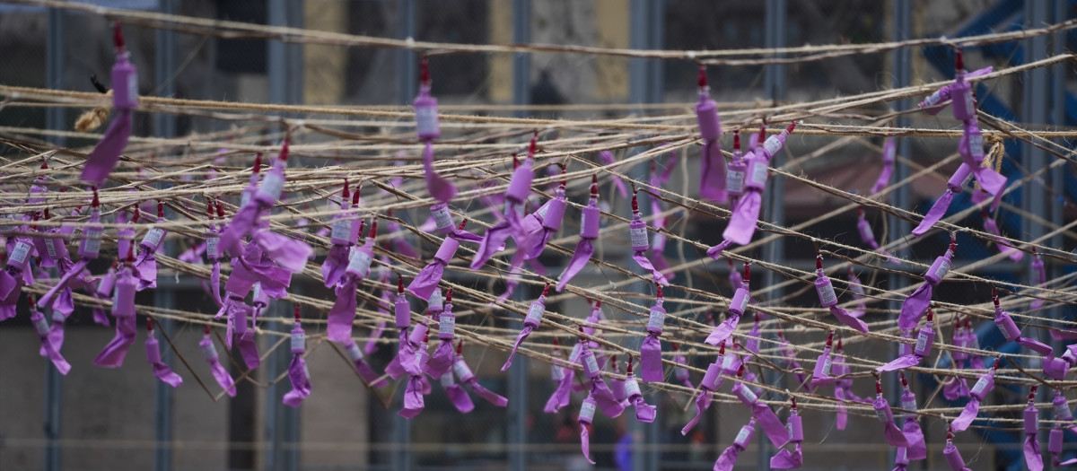 Imagen de archivo de la mascletà por el Día de la Mujer el 8 de marzo de 2025
