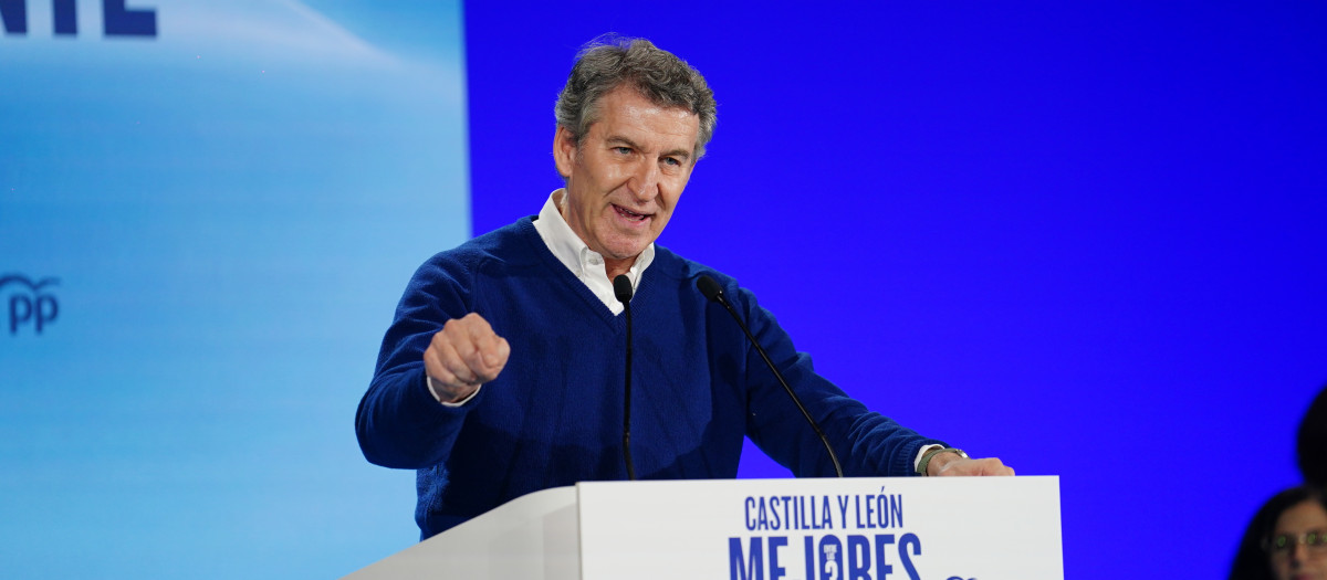 El presidente del Partido Popular, Alberto Núñez Feijóo