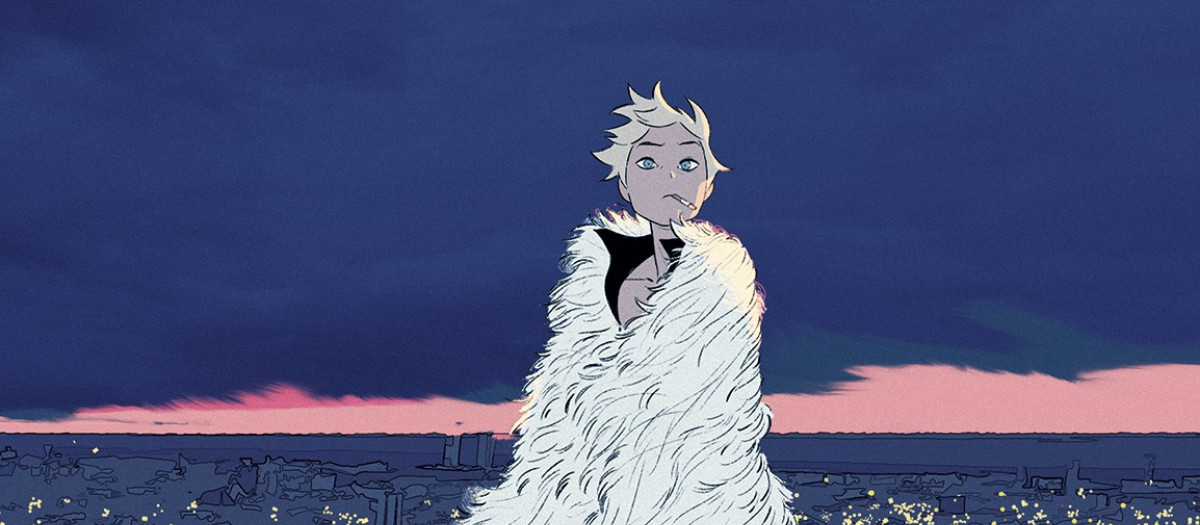 Eva Rojas, en la ilustración de portada de 'Soy un ángel perdido', editado por Norma