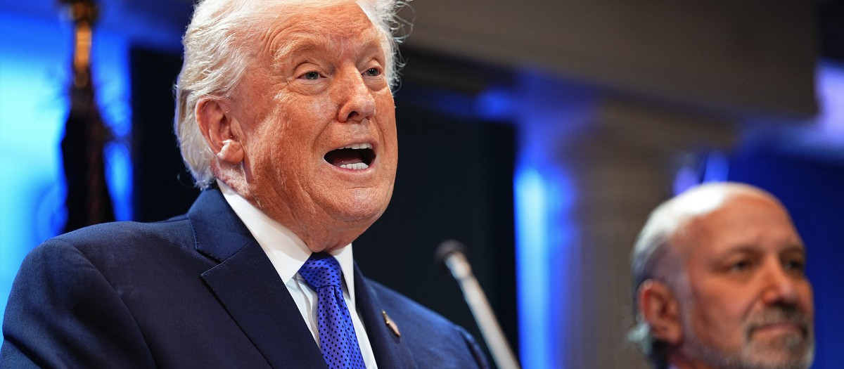 El presidente de Estados Unidos, Donald Trump, habla durante una rueda de prensa en la Casa Blanca