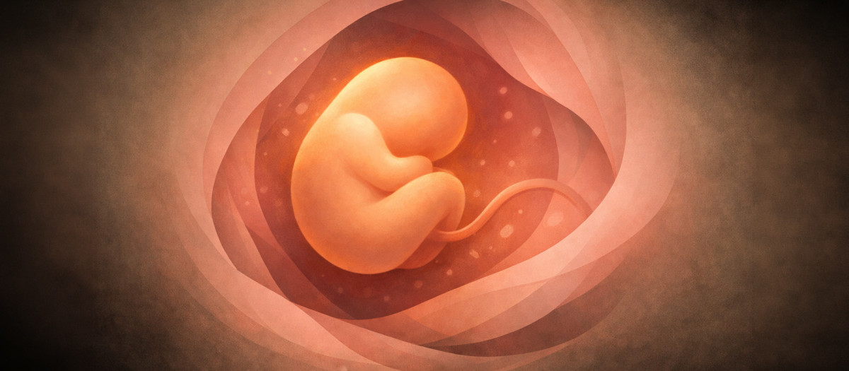 Ilustración de un feto